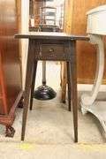 Contemporary Farmhouse Painted Splay Leg One Drawer Stand