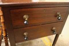 Sheraton Mahogany Two Drawer Stand