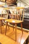 Danish MCM Teak Pop-Up Extension Table and Four Chairs