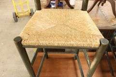 Modern Farmhouse Rush Seat Country Store Merchant's Stool