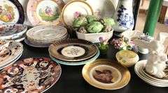 Lot of Vintage & Antique China / Porcelain Dishes, Italian Ceramic Asparagus Dish Etc.