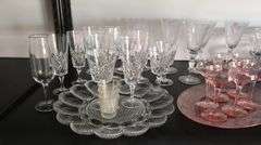 Collection of Crystal & Glass Stemware Glasses & Goblets, Cristal D'Arques-Durand Etc.