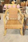 MCM Rattan and Splint Armchair