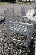 *NO STORAGE*Painted Teak Patio Dining Set