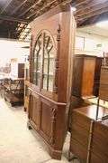 York County, Pennsylvania Federal Softwood Two Piece Corner Cupboard