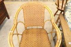 MCM Rattan and Splint Armchair