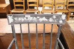 Antique Plank Seat Armchair in Later Paint