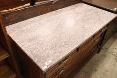 Victorian Marble Top Walnut Dresser
