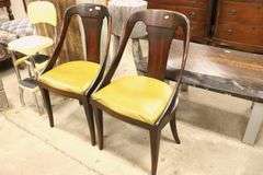 Pair Mahogany Klismos Side Chairs