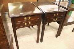 Pair Stickley Mahogany End Tables