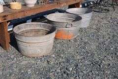 *NO STORAGE* Galvanized Wash Tubs, Farmhouse Bench, Etc.