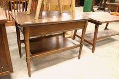 MCM Walnut and Laminate End Table