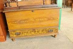 Lancaster Co. PA Ochre Grained Blanket Chest, Wear