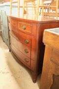 Depression Era Mahogany Bow Front Chest
