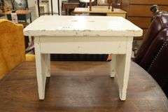 Vintage Farmhouse Painted Footstool