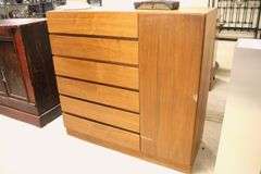 MCM Teak Side By Side Dresser, Chips and Wear