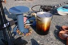 *NO STORAGE* 1566 Ship Weathervane, Propane Cooker and Pot, Flower Pots, Etc.