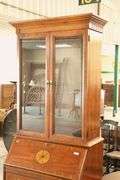 *NO STORAGE* Modern Secretary Desk, Veneer Chips