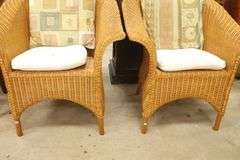 Pair Modern Wicker Armchairs, Losses