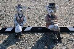 *NO STORAGE* Concrete Foxes, As-Is
