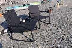 *NO STORAGE* Pair of Patio Rocking Chairs