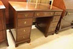 Colonial Revival Mahogany Kneehole Desk