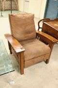 Modern Arts & Crafts Style Oak Recliner
