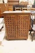Modern Lattice Door Cabinet
