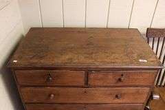 American Walnut Chest of Drawers on Ball Feet