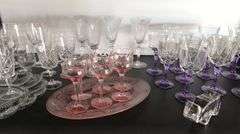 Collection of Crystal & Glass Stemware Glasses & Goblets, Cristal D'Arques-Durand Etc.