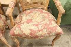 Pair French Provincial Style Caned Armchairs
