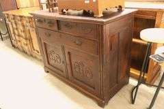 Antique Golden Oak Server