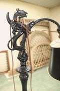 Beaux Arts Cast Iron Figural Griffin Floor Lamp