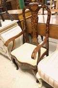 Dutch Marquetry Inlaid Walnut Armchair