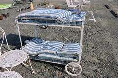 *NO STORAGE* Bar Cart, Cushions, Ice Cream Parlor Chairs