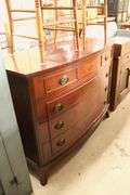 Depression Era Mahogany Bow Front Chest