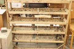 Antique Industrial Shoe Factory Rack