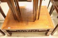Chinese Inspired Carved Hardwood Coffee Table