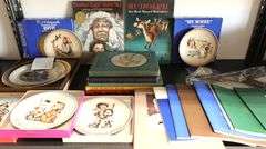 Lot of Vintage Hummel Plates, Boehm Porcelain Collection Books & Children's Books