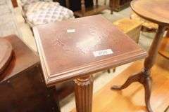 Modern Mahogany Pedestal, Marks on Top