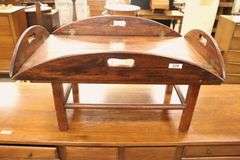 George III Mahogany Butler's Tray on Later Stand