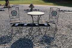 Wrought Iron and Mosaic Tile Bistro Set