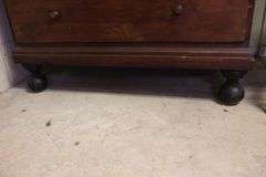 American Walnut Chest of Drawers on Ball Feet