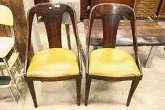 Pair Mahogany Klismos Side Chairs