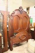 Victorian Carved Walnut Bed