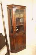 Modern Mahogany Corner Cabinet