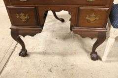 Colonial Revival Mahogany Claw Foot Ladies' Writing Desk, Interior Drawer Locked