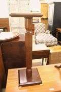 Modern Mahogany Pedestal, Marks on Top