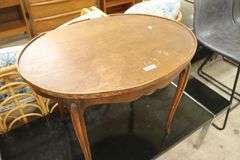 French Provincial Style Walnut Occasional Table, As-Is