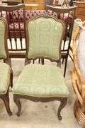 Pair French Provincial Carved Walnut Side Chairs